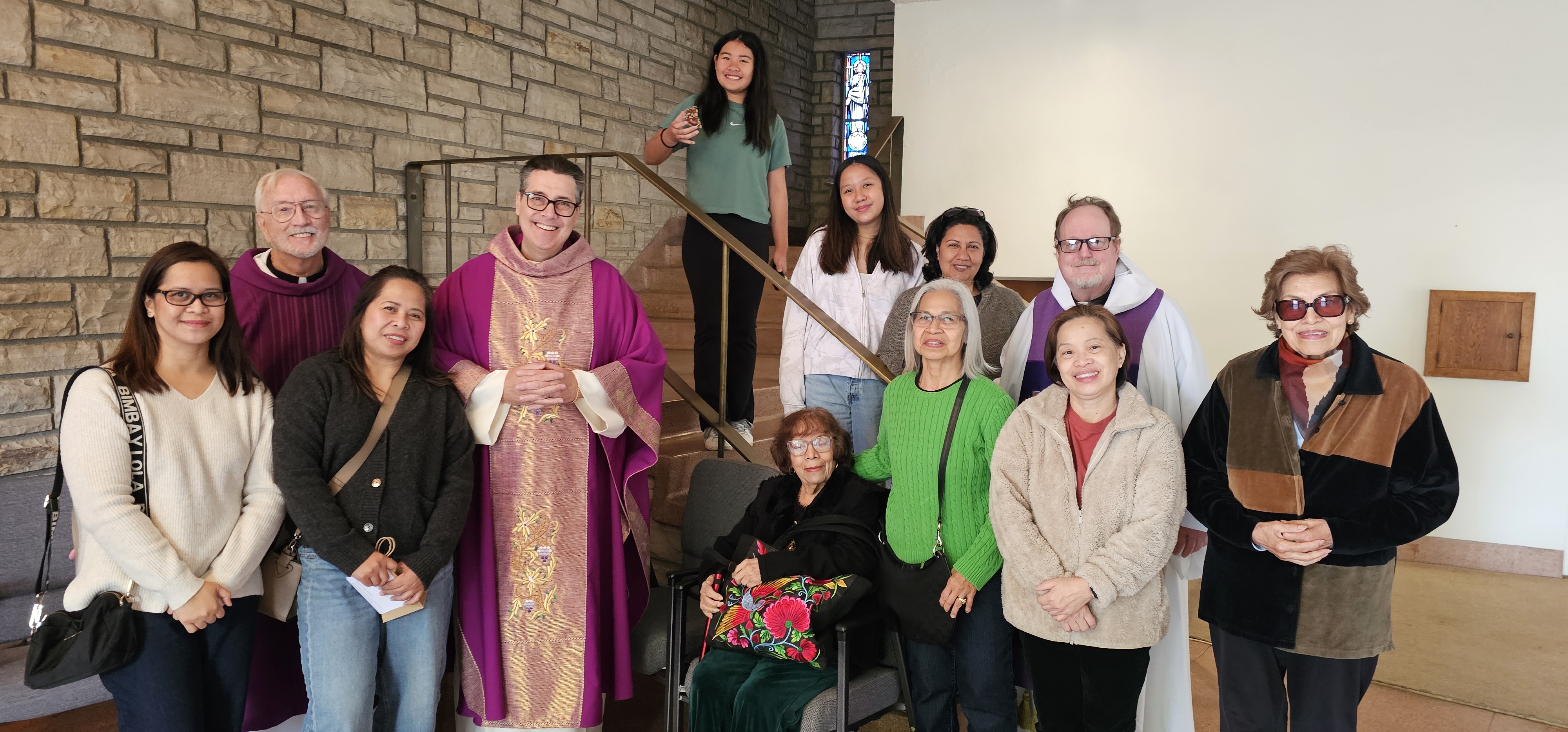 Members of the St. Anthony's Parish community